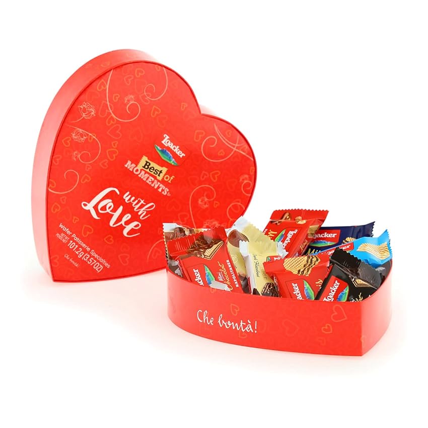 Immagine del prodotto Loacker 2023 Best of Moments, Confezione Regalo con Mix di 9 Delizie Assortite di Wafer e Cioccolato, Idea Regalo Festa della Donna e della Mamma, Confezione da 101g