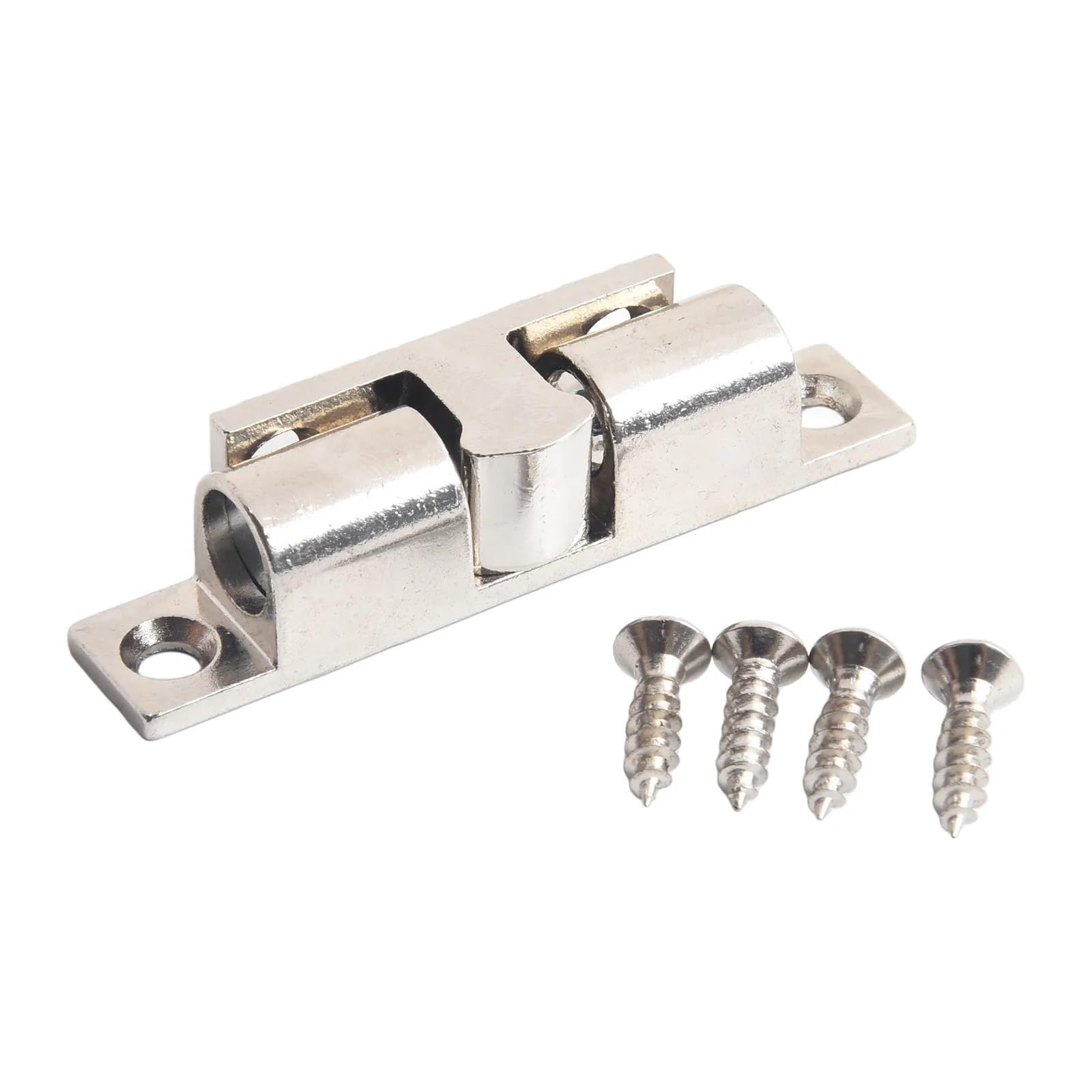 Huwoyg Silver 70Mm 8Pcs Zinc Alloy Cabinet Door Suction Bead Double Spring Steel Ball Catch Latch Adjustable Closet Tension For Furniture For Cabinet Closet
