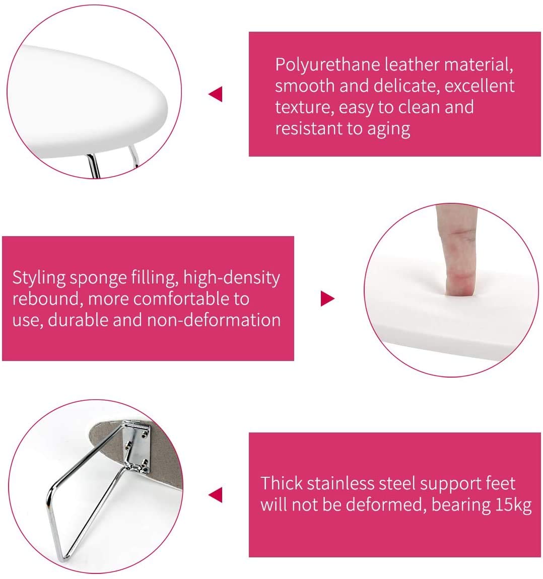 Nail Arm Rest, Nail Rest Cushion Table Desk Station,Waterproof Wear-Resistant Microfiber Leather Manicure Hand Pillow for Nail Technician Salon Use