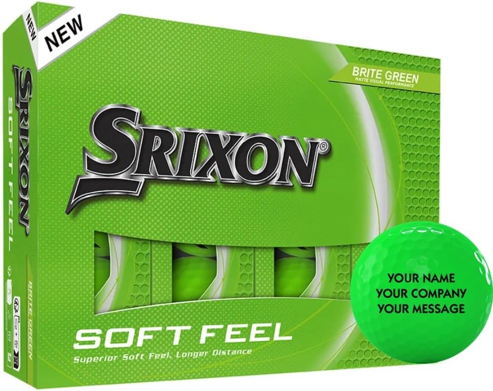 Srixon Soft Feel 14 Brite Green Personalized Golf Balls - 2025 Model