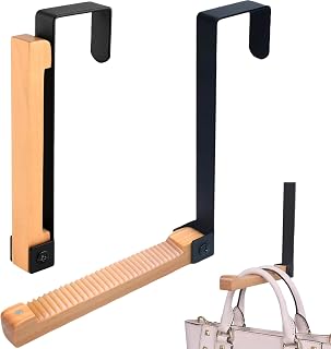 Over The Door Drying Rack Folding Wood Over The Door Clothes Rack With Non Slip Pad For Small Space Iron Scratch Resistant Silent Clothes Drying Rack For Towel, Coat, Bag..
