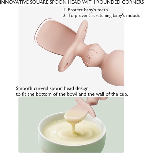 Miniatura 6 de Paquete de 6 utensilios para bebés de alimentación autónoma durante más de 6 meses, cucharas y tenedores de silicona, utensilios para niños pequeños