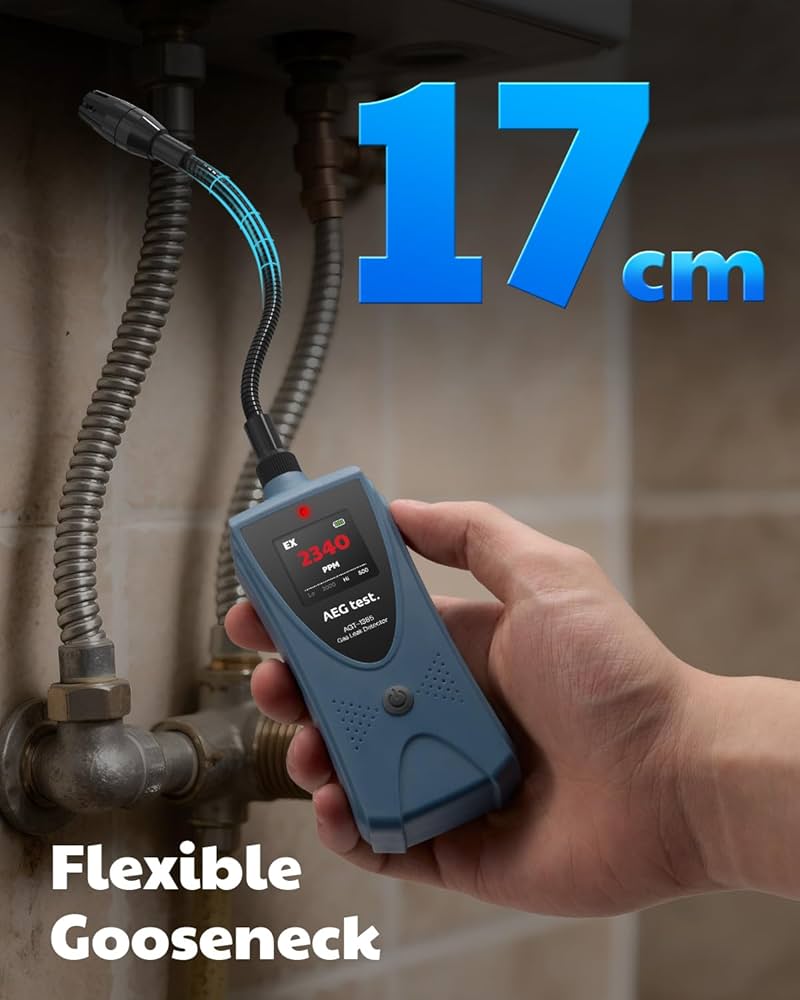 AEGTEST AGT-1385 Gas Leak Detector, Natural Gas Detector with 17