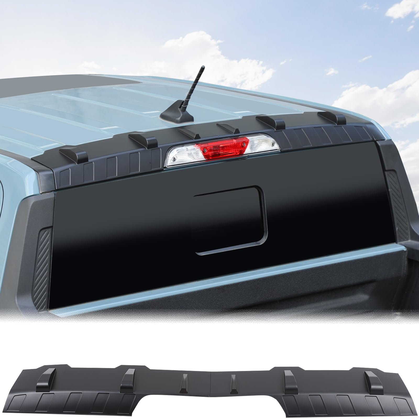 Photo 1 of Aunginsy Rear Roof Spoiler Protector Compatible with Ford Maverick 2022 2023 2024 2025, Pickup Cab Roof Guard Shield Protector, ABS Rear Spoiler Replacement, Truck Top Wing Lip Exterior Accessories