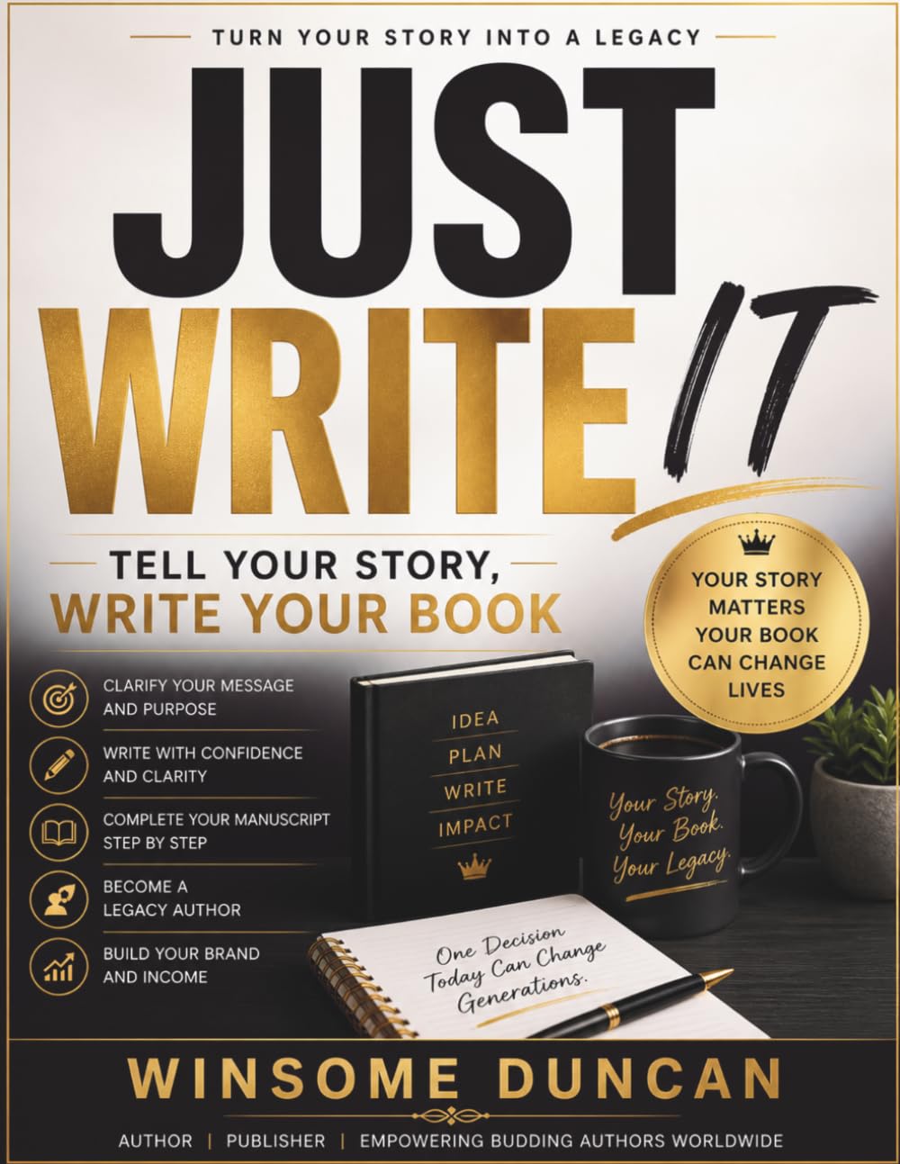 Just Write It: Story to the Page: Tell your Story, Write your Book (Author Edition)
