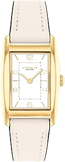 COACH Reese Women's Watch - 2H Quartz Tank Watch with Genuine Leather Strap - Water Resistant 3 ATM/30 Meters - Premium Fashion Timepiece for Everyday Style - 24mm