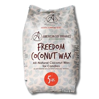 American Soy Organics Freedom Coconut Soy Wax Beads, Candle Wax, 5 lbs - Amazon product rated Grade A