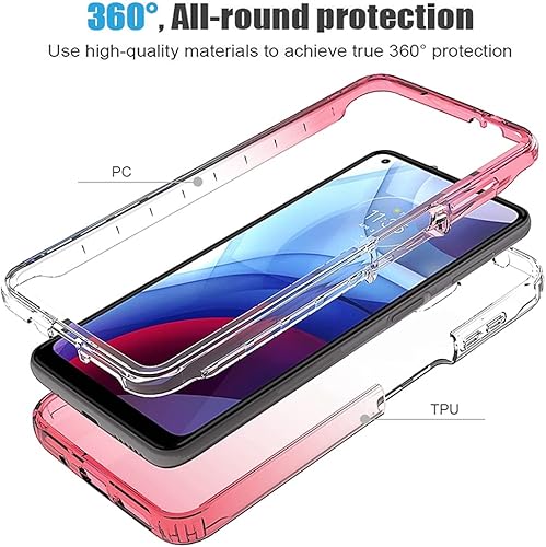 Miniatura 3 de Funda transparente compatible con Moto G Power 2021 (no compatible con la versión 2020), funda Motorola G Power, bonita funda protectora de TPU de