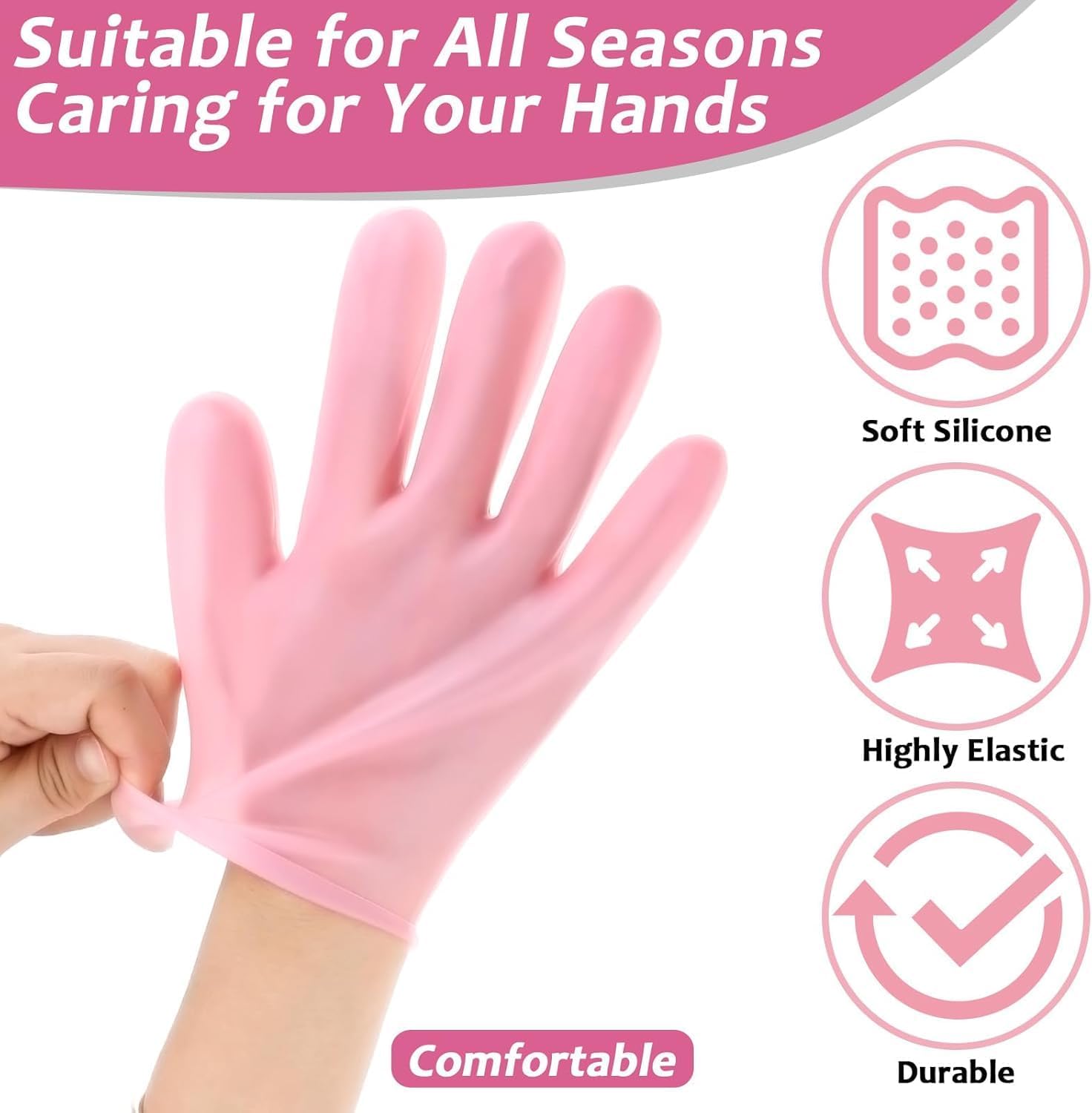 silicone gloves for hands moisturising silicone hand gloves for moisturizer Skin Whitening Care Beauty Spa Treatment Hydrating Cool Soft Winter Care For Girls And Womens hand care kit for women 1