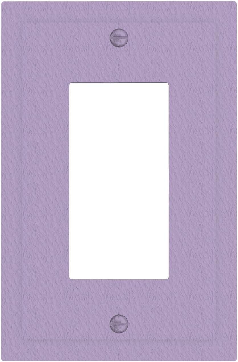 Lavender Outlet Covers Soft Purple 1 Gang Rocker Decorative Light Switch Cover Single Wall Plates for Electrical Outlets Switch Plate Covers Faceplate Soothing Color for Bedroom