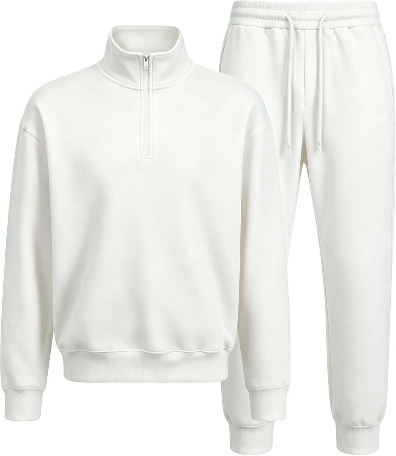 Mens Sweatsuit 2 Piece Set Tracksuit for Men Quarter Zip Pullover Sweat Suits Mens Jogging Suits Athletic Outfit