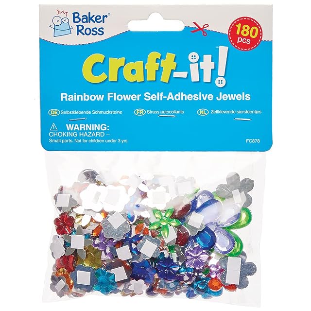 Foto 5 de 5 de Baker Ross FC878 Pegatinas de Flores Multicolor - Juego de 180, Manualidades para niños