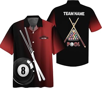 Summer Billiard Hawaii Tee Custom Fire Ball 8 Pool Button Up Shirt Billiard Snooker Eight Ball Hawaiian Tshirt