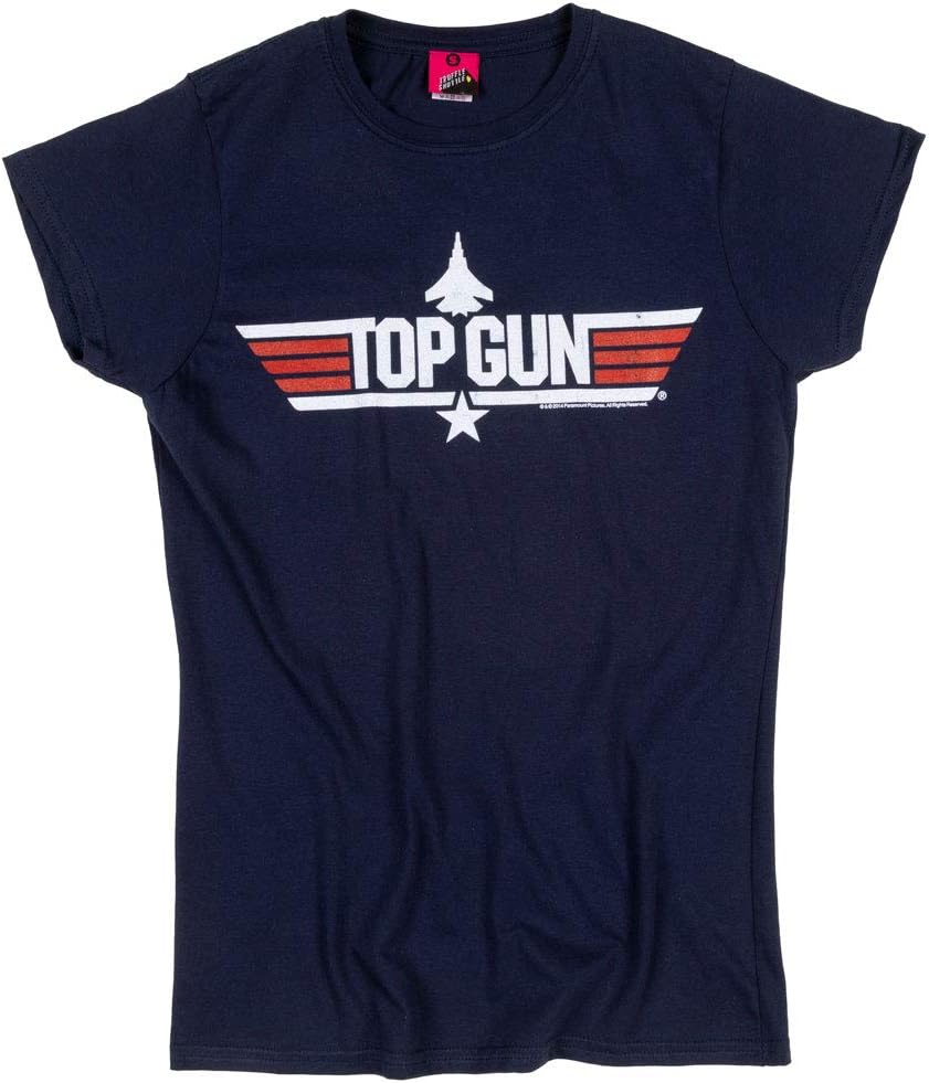 TruffleShuffle Women's Top Gun Maverick T-Shirt Blue | Non-Fading | 100% Cotton | Perfect for 80s Movie Fans