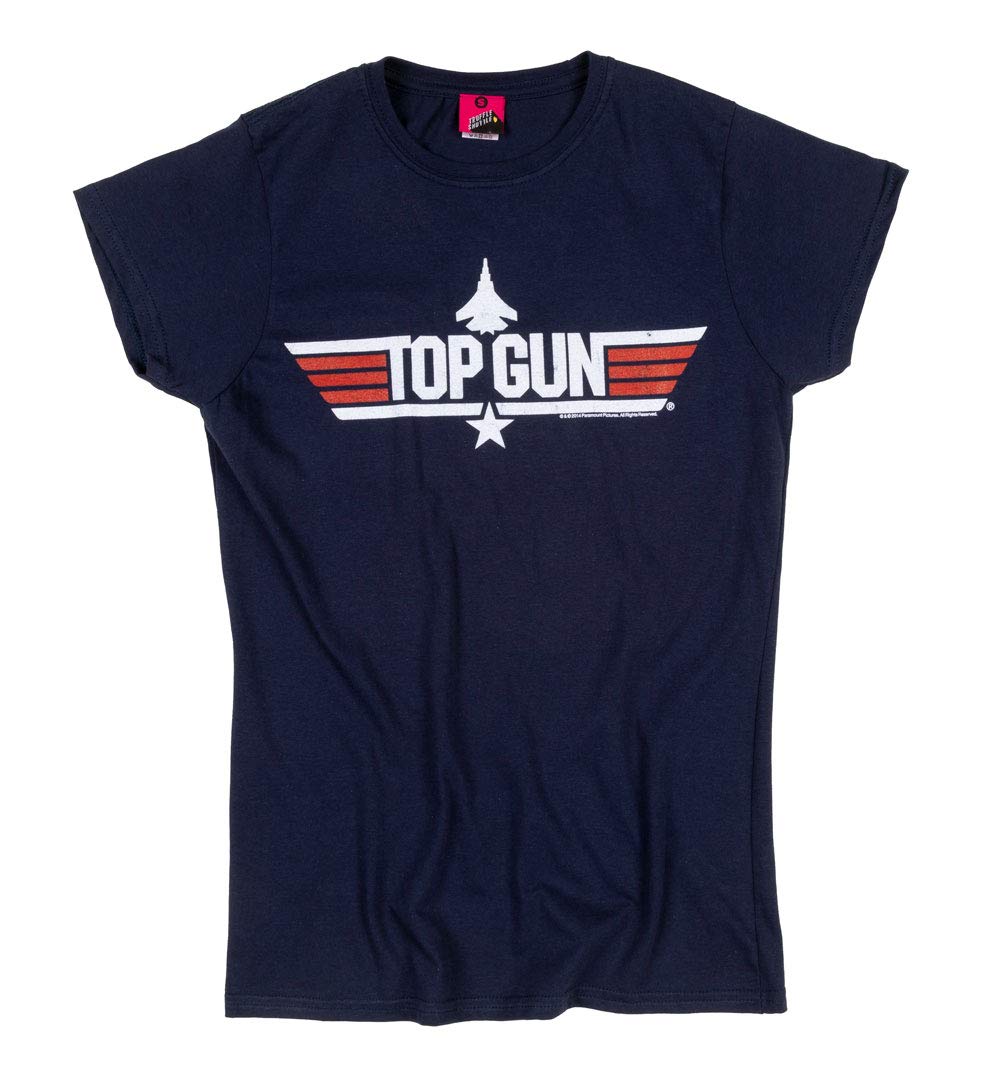 TruffleShuffle Women's Top Gun Maverick T-Shirt Blue | Non-Fading | 100% Cotton | Perfect for 80s Movie Fans