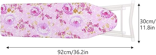 Miniatura 4 de Tabla de planchar compacta de tamaño completo, ajustable plegable de pie Mainstays ropa mesa de hierro extra ancha, material de madera y hierro,
