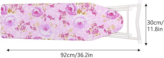 Compact Ironing Board Full Size, Adjustable Folding Standing Mainstays Clothes Iron Table Extra Wide, Wood & Iron Material, Tabla De Planchar Ropa, Mesa Planchar, Pink