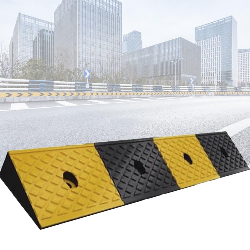 Rampe per Marciapiedi in Gomma Rampe per Soglia Rampe per Pendenza per Auto, Rampe Antiscivolo per Accesso A Camion SUV, 100x15x5cm(100 * 15 * 4cm)