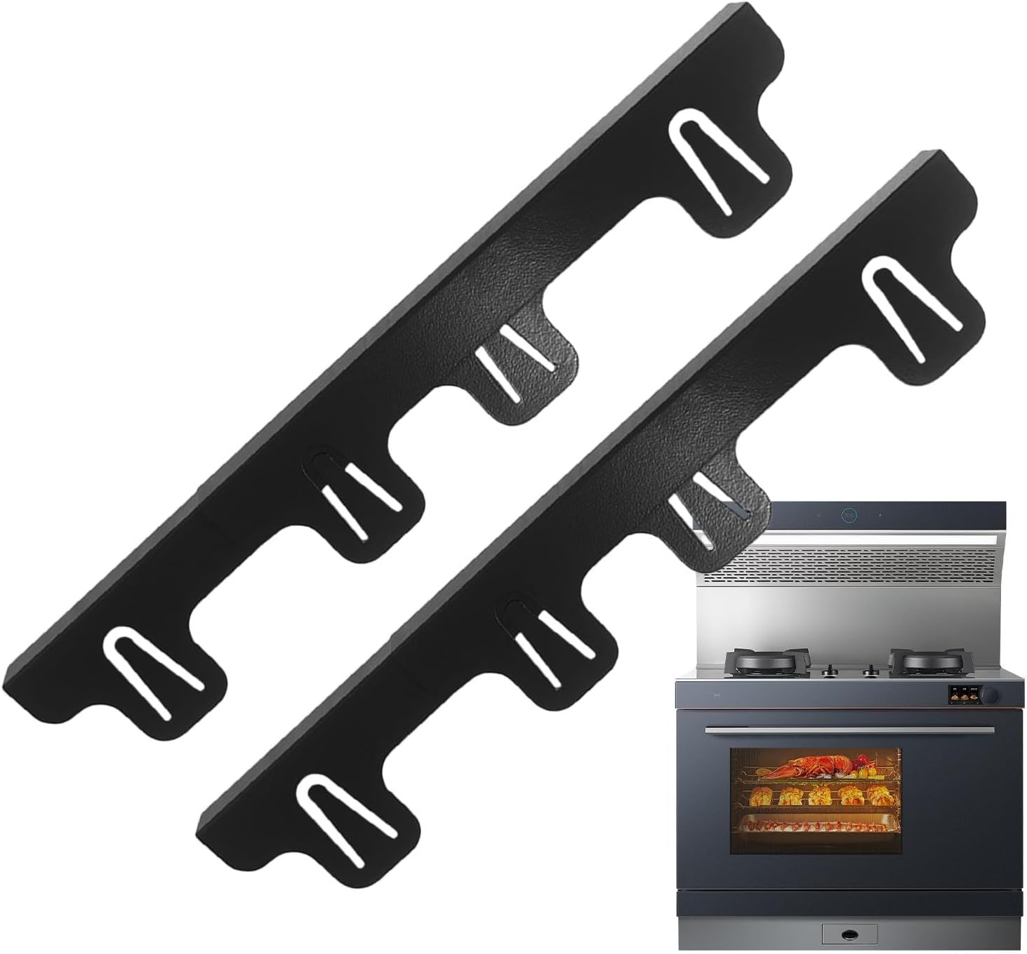 Stove Seam Covers, Kitchen Oven Counter Side Seam Cover, Stainless Steel Heat Resistant Guard, Stove Top & Counter Guard, Oven Stove Seam Filler, Heat Resistant Stove Guard
