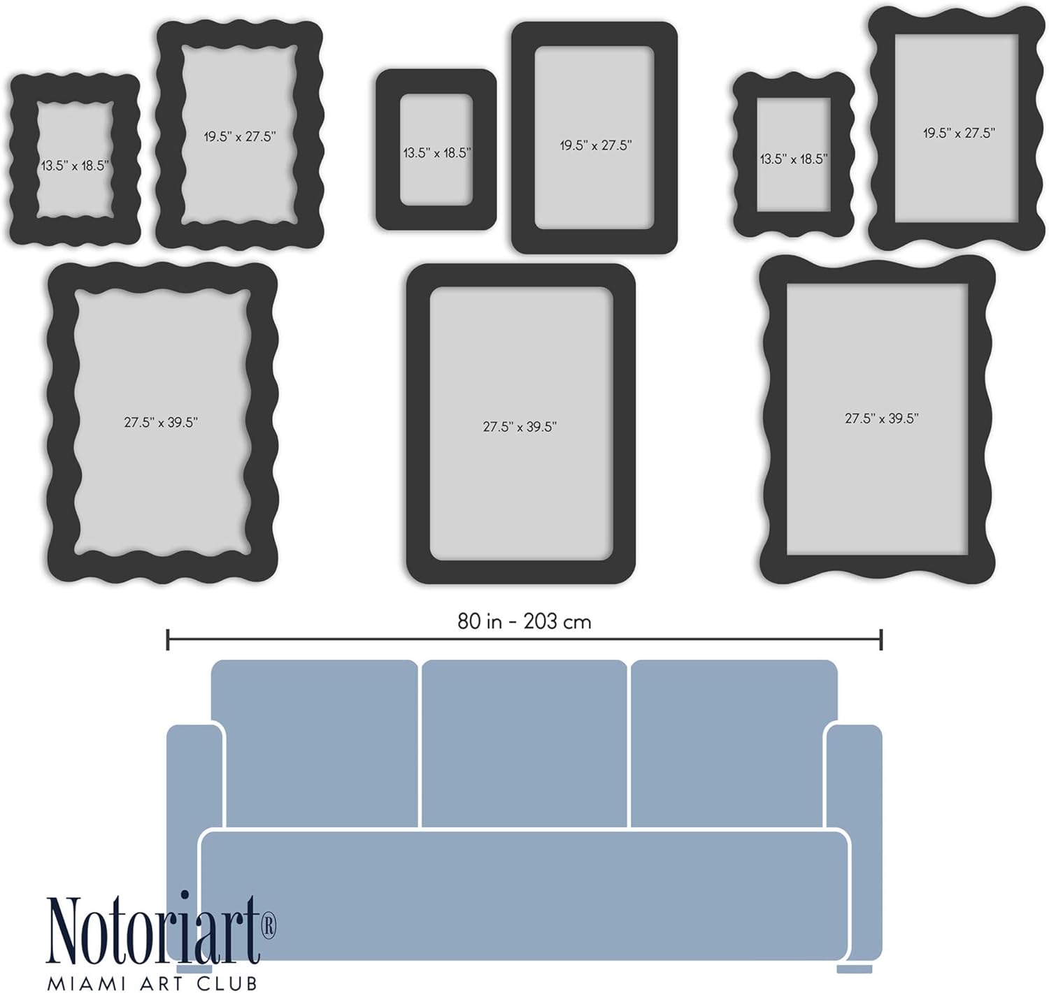 Colors of the Tropics Coastal Wall Art – Navy Curvy Acrylic Wall Frame, 13.5x18.5 – Sculptural Dimensional Wall Art – Modern Decor by NOTORIART