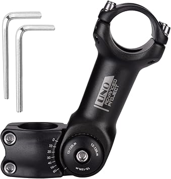 FOMTOR 31.8mm 25.4mm Adjustable Stem 90mm 110mm 060 Degree UNO MTB Adjustable Handlebar Stem for Most Mountain Bike Road Bike MTB
