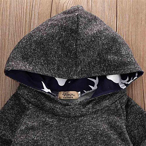 Oklady Toddler Baby Boys Winter Clothes Deer Long Sleeve Hoodie Tops Sweatsuit Pants Outfit Set(12-18 Months) #TOP4