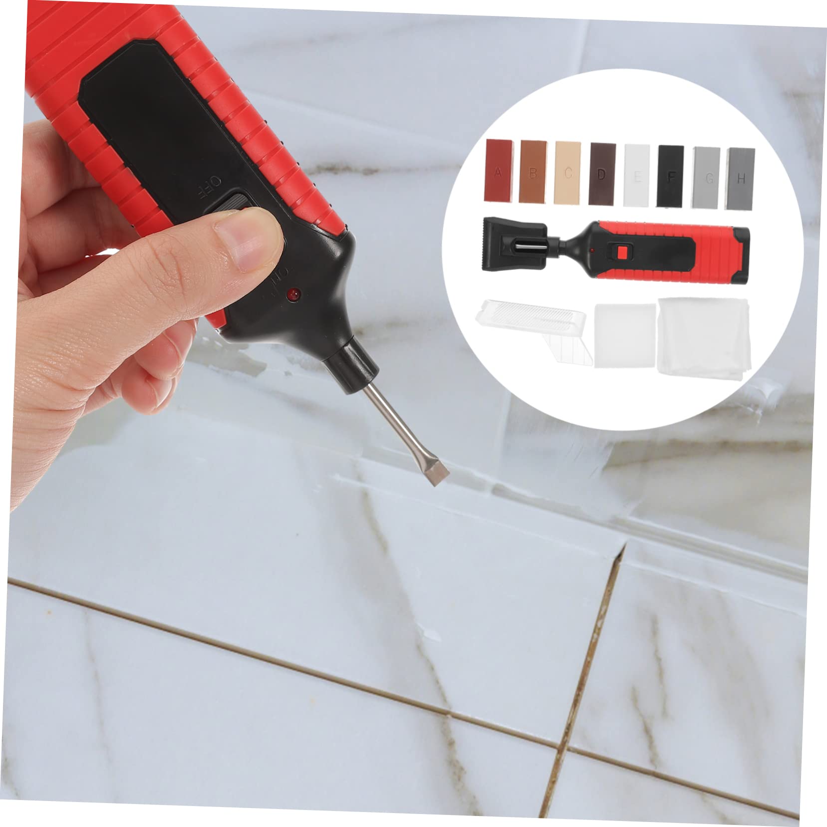 DOITOOL 1juego Kit De Reparación De Azulejos De Porcelana Herramienta Para Reparar Grietas Encimeras Solución Rápida Para Daños Suelo y Muebles Coloridos Bloques De Cera Para Cocina y