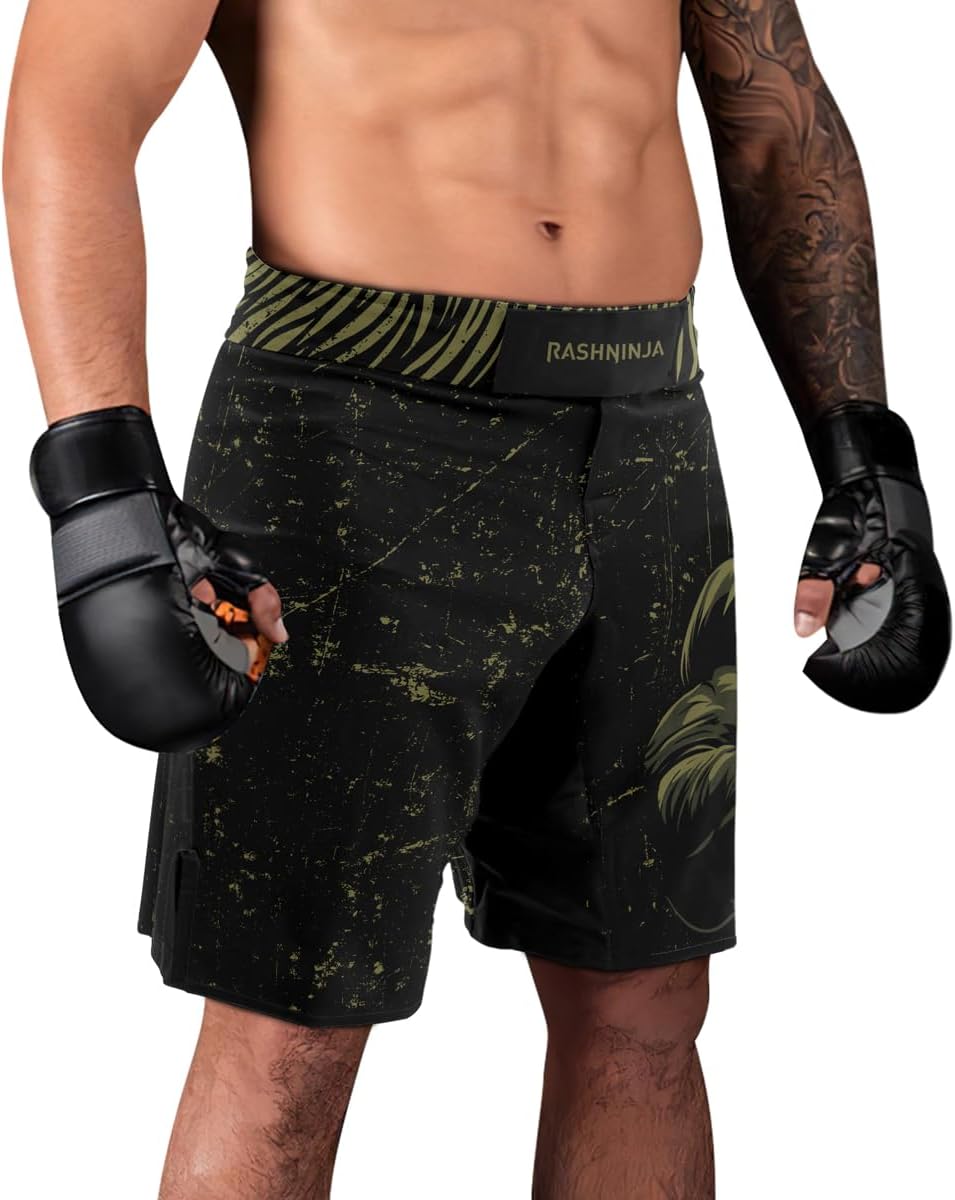 Gorilla Kickboxing Shorts Men - Men's Fight Short for MMA Boxing BJJ Grappling and No Gi
