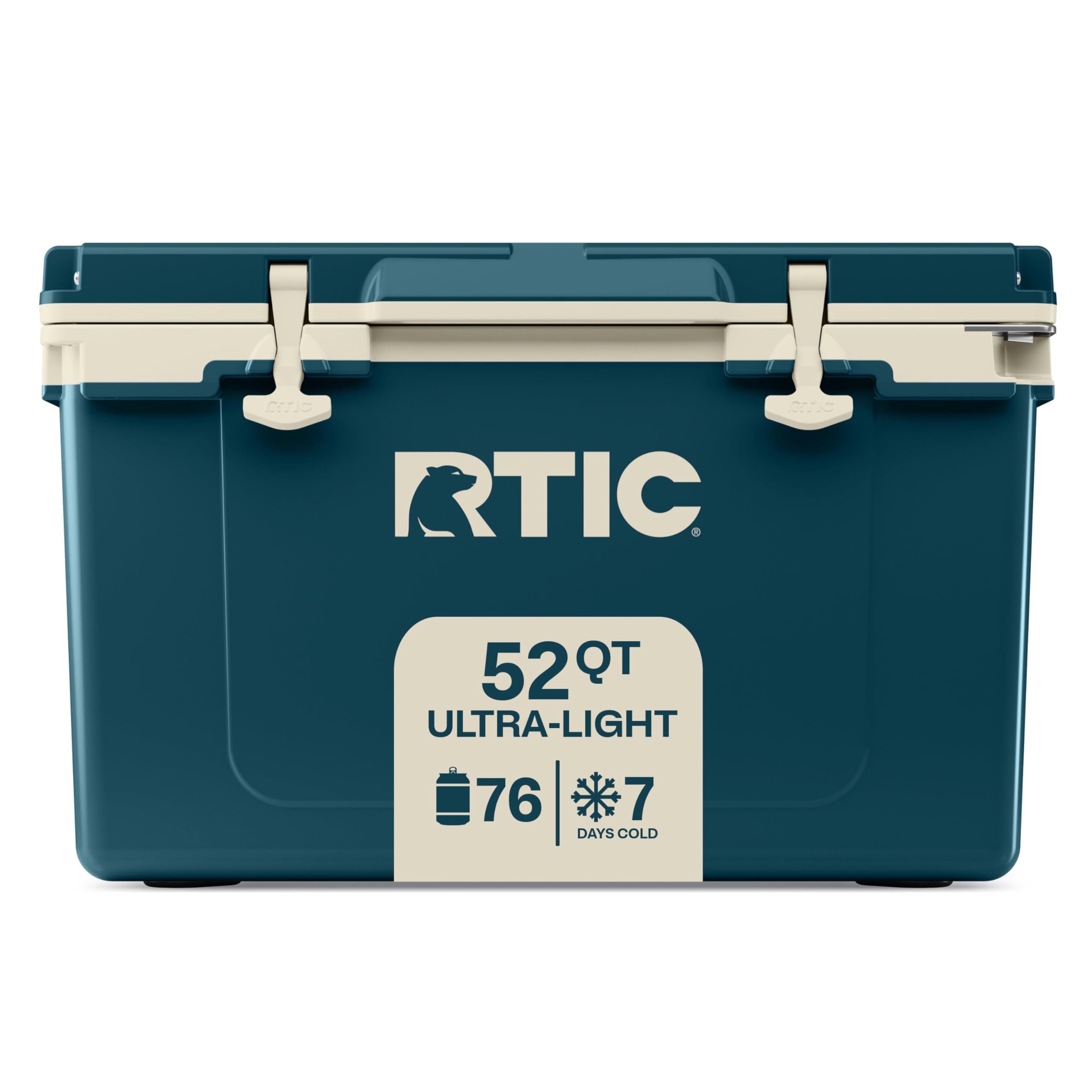 RTIC Ultra-Light 52 Quart Hard Cooler Insulated Portable Ice Chest Box for Beach, Drink, Beverage, Camping, Picnic, Fishing, Boat, Barbecue, 30%