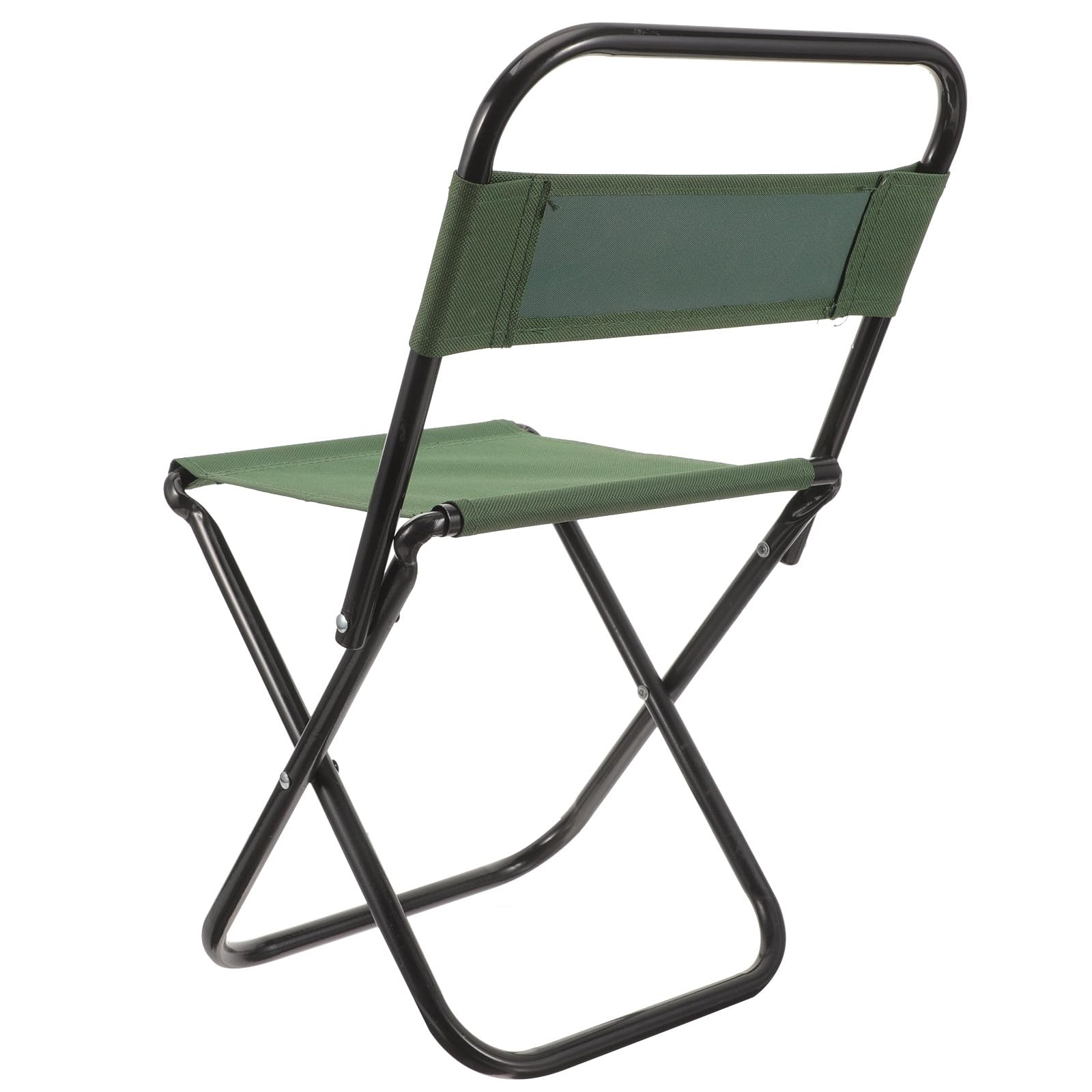 Chaise de camping pliante compacte en tissu vert de haute résistance