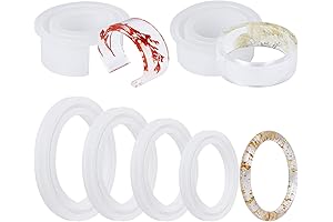 Gartful 6PCS Large Round C Font Silicone Jewelry Mold