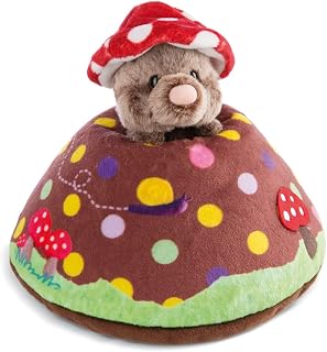 NICI Tierno Cojín con un Topo y Montículo – Suaves Almohadas de Juguete Sostenibles para Niñas, Niños y Bebés – Cojines Esponjosos, 23 x 19 cm – 48210