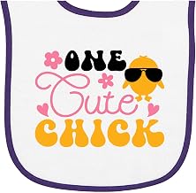 inktastic 1 Cute Chick Baby Terry Cloth Bib