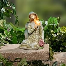 The Lakeside Collection Solar Saint Statues - St. Francis with Lantern