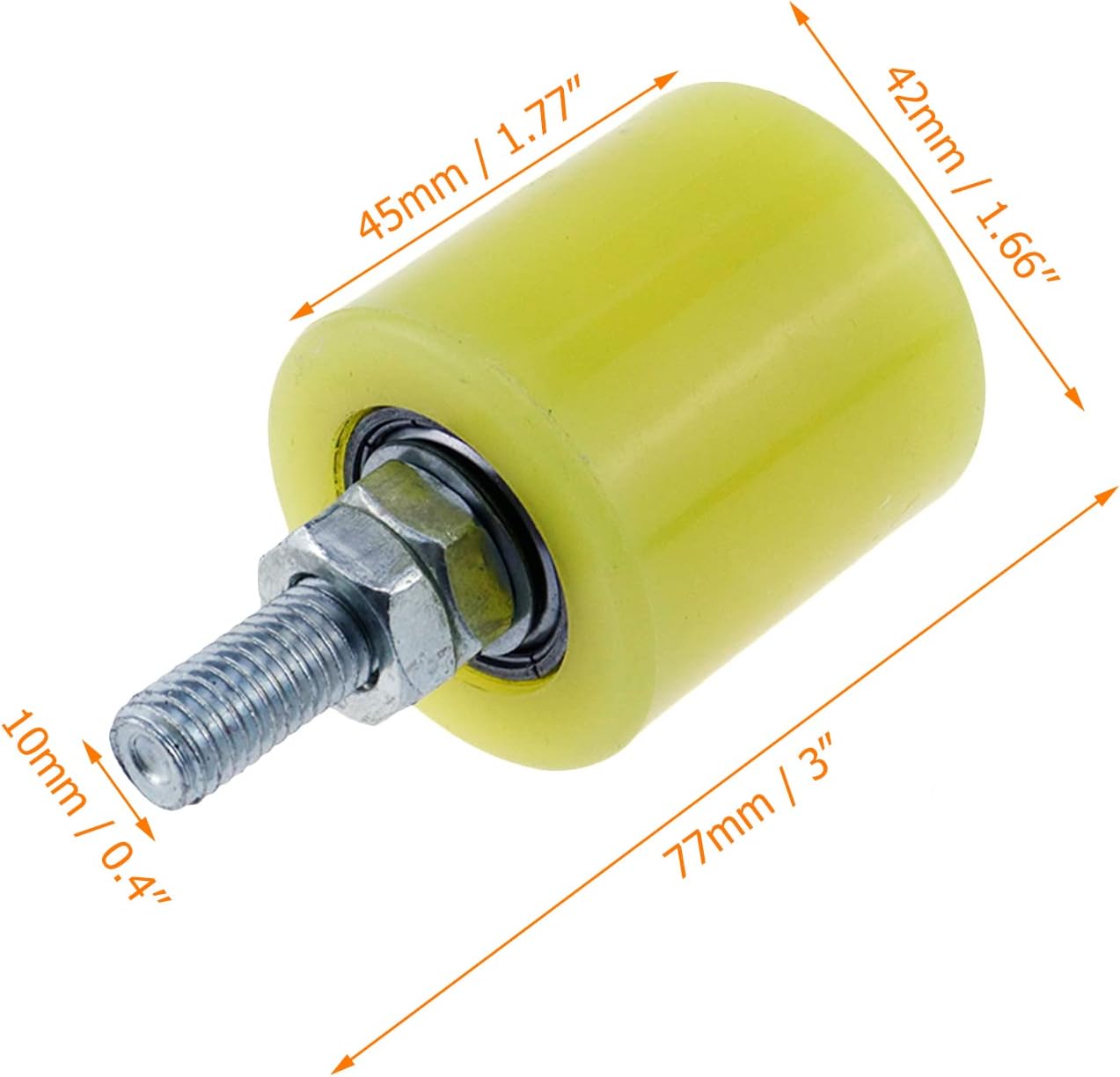 Coshar Slide Gate Guide Roller 1.6" Sliding Rolling Gates Guider Heavy Duty Gate Support Nylon Rollers Replacement Ball Bearing Side Roller Assembly - Pack of 4