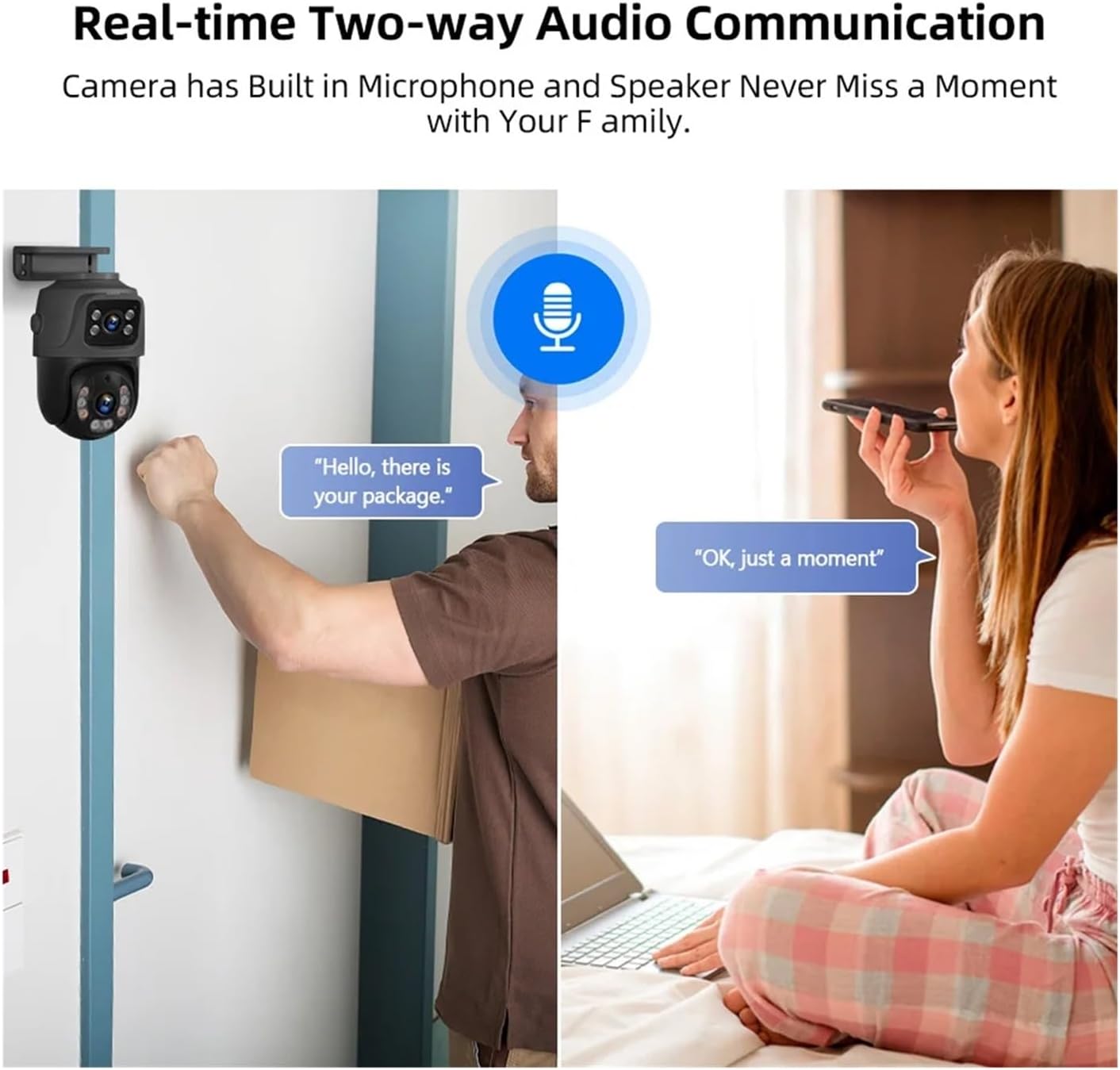 8CH 6MP HD POE Home Security Camera System Dual Lens Outdoor IP Camera Video Surveillance NVR Kit CCTV Human Detection(3T(户外运动),NVR and 4 Black)