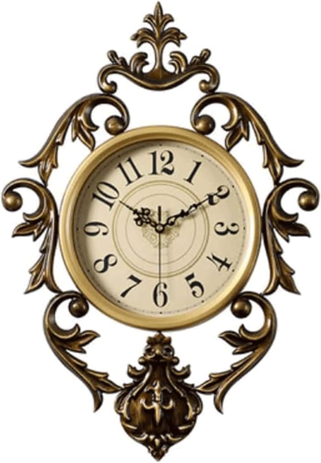 Creative Design Retro Silent Wall Clock Battery Operated Unique Creative Classic Clock Luxury Arabic numerals Easy to Read Gift for New Home Unique