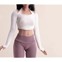 Fremego 1/6 Scale Female Clothes,Female Sports Tops Stretch Sportswear Clothing for 12inch PH TBL JO Worldbox Action Figure