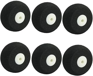 New Lon0167 6pcs RC Featured Airplane Plastic Hub reliable efficacy Landing Sponge Tail Wheel Tire 25x10mm(id:1db b2 22 a37)
