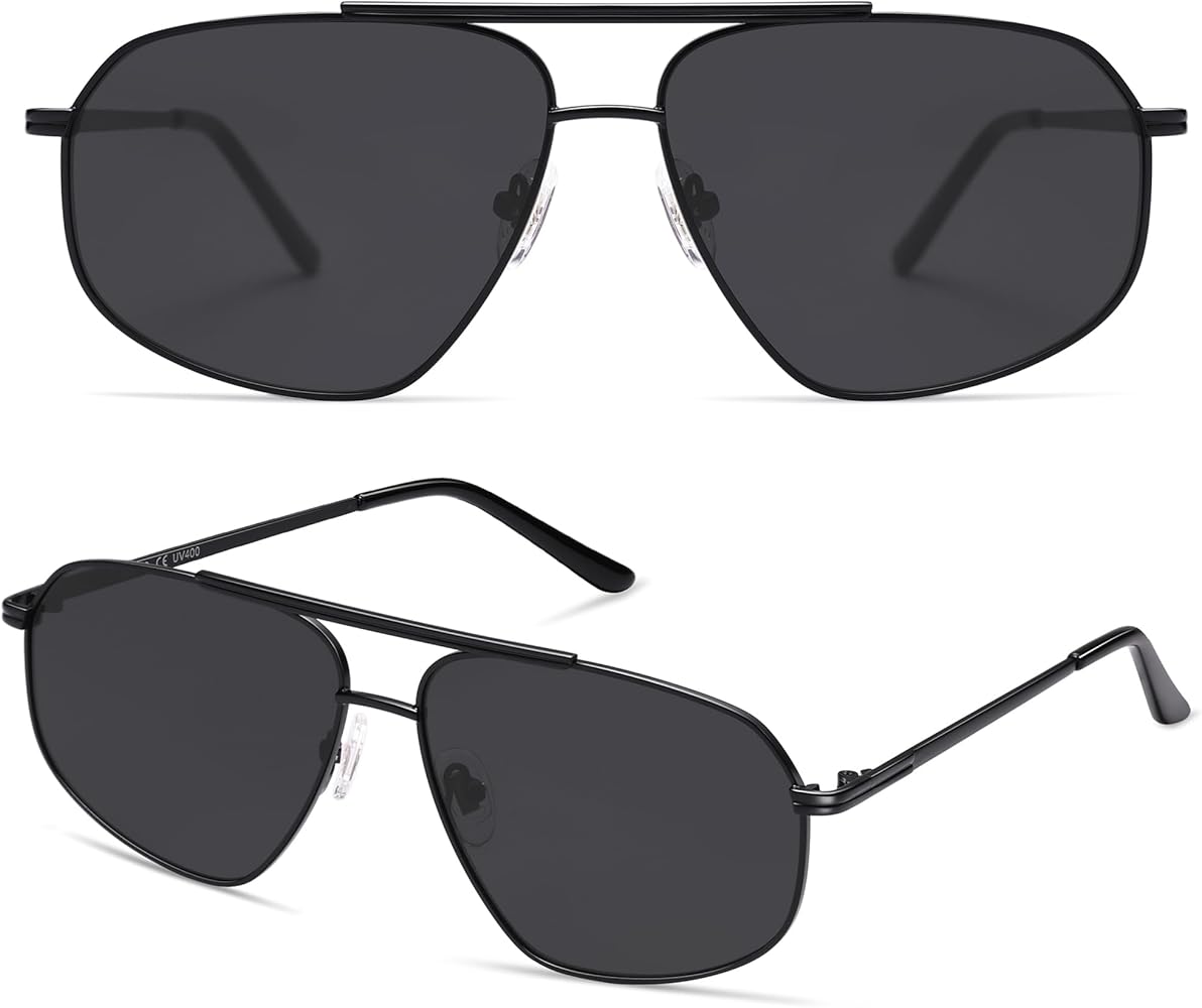 SOJOS Retro Hexagon Aviator Sunglasses for Women Men Trendy