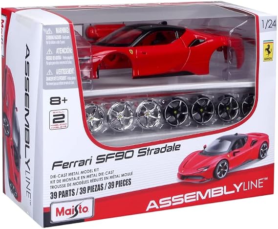 Maisto M39137 1:24 Ferrari SF90 STRADALE KIT, Assorted Designs and Colours