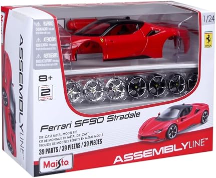 Maisto M39137 1:24 Ferrari SF90 STRADALE KIT, Assorted Designs and Colours