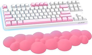 Gaming Keyboard Wrist Rest Pad,Memory Foam Keyboard Palm Rest, Ergonomic Hand Rest,Wrist Rest for Computer Keyboard,Laptop,Mac (Rose Red)