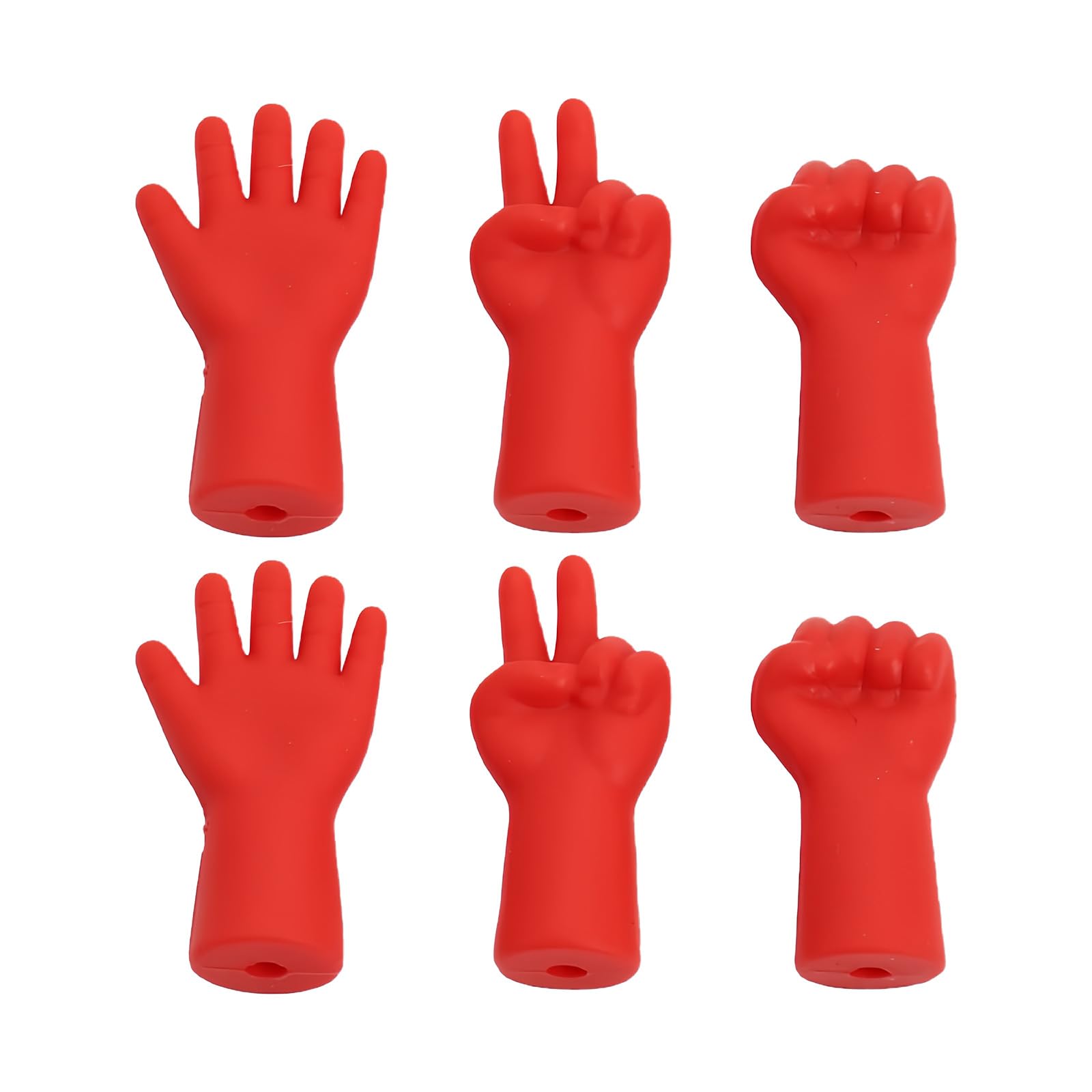 NEWFT 6Pcs Crochet Hook Point Stoppers Hand Shape Needle Tip Stoppers Knitting Needle Point Protectors for Weaving Knitting Accessories