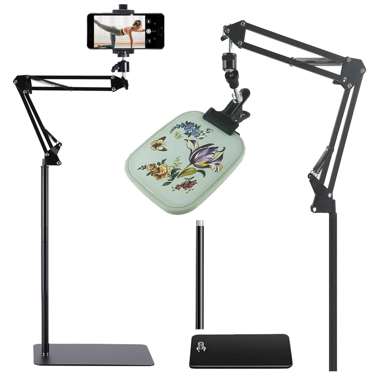 Embroidery Hoops Stand Lap Nurge Embroidery Hoop Stand Lap Embroidery Stands for Hand Work Cross Stitch Frame Stand,Embroidery Floor Stand Suitable for Embroidery Kit and Cross Stitch Supplies