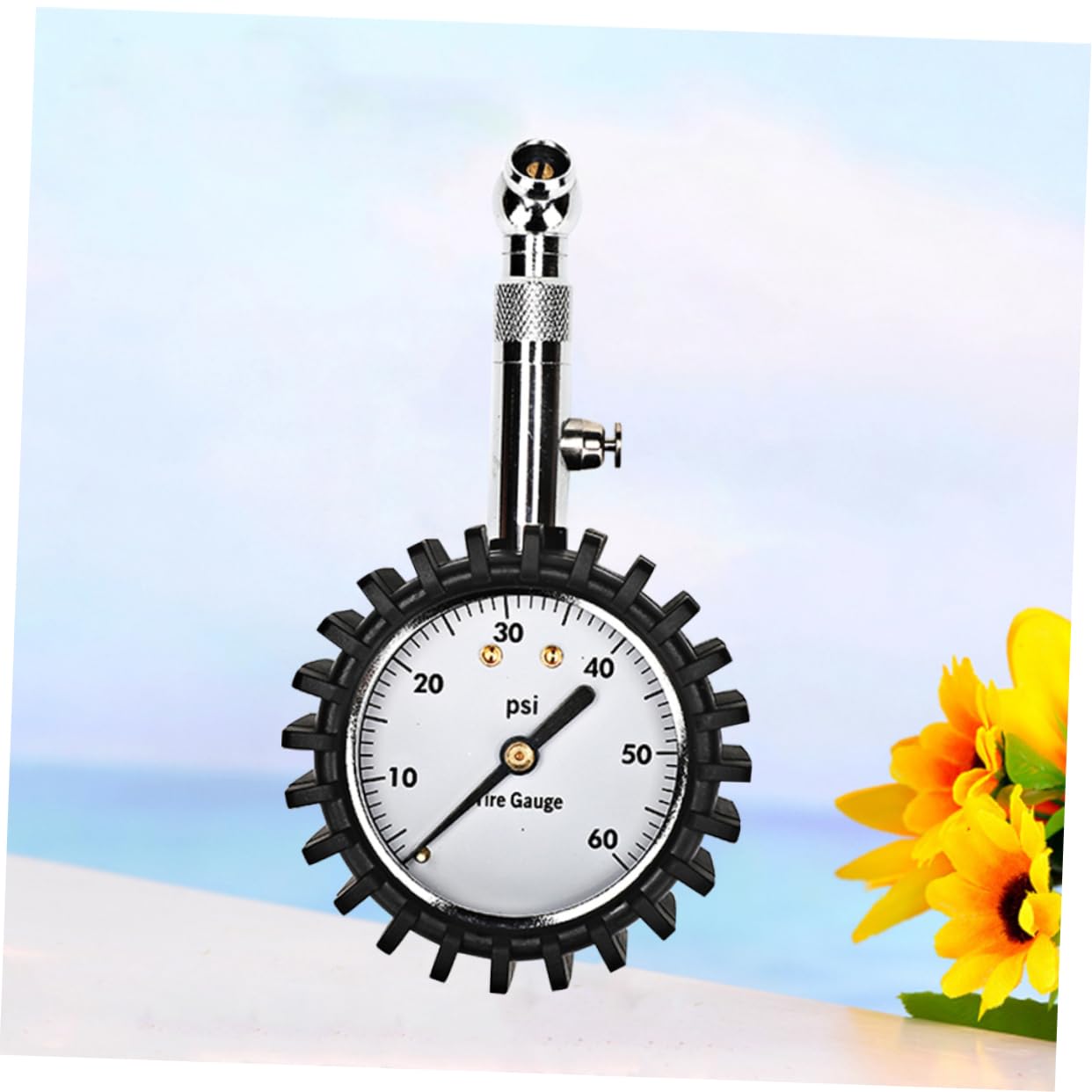 Garneck Mechanical Tire Pressure Gauge Air Pressure Gauge for Tires Easy to Read No Batteries Required