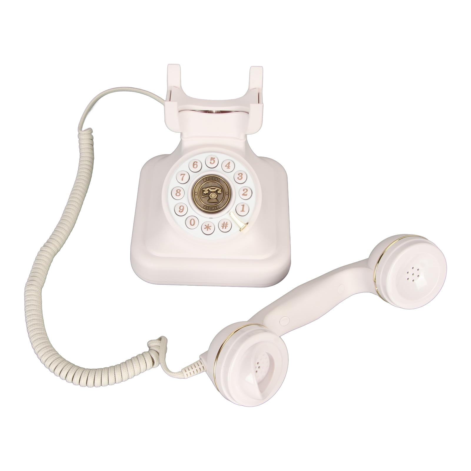 Ejoyous Antyczny Telefon Stacjonarny z Dużymi Przyciskami, Przewodowy, z
