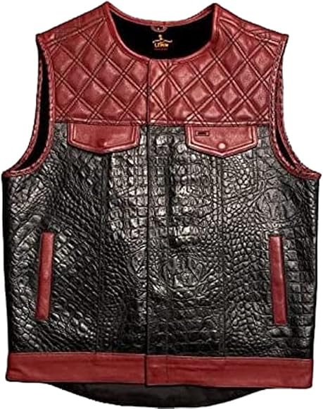 415 clothing Leather Vest レザーベストート MC - トップス