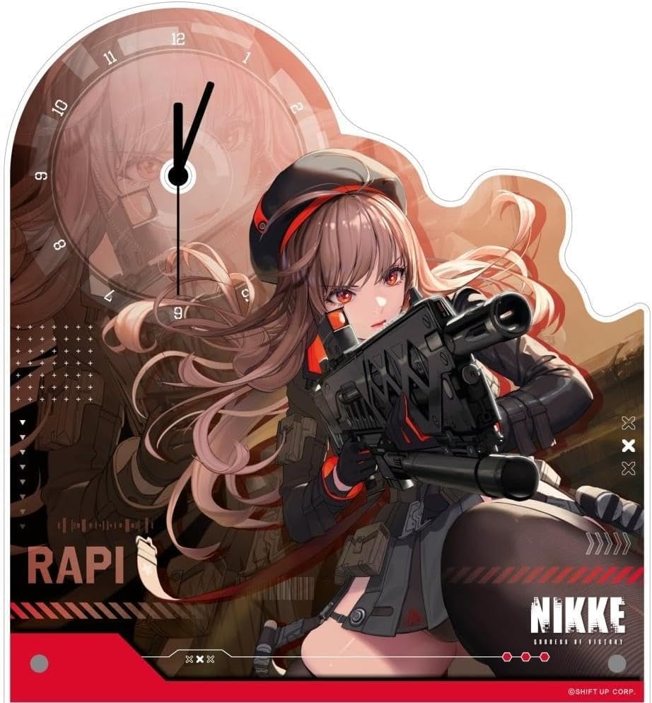 勝利の女神:NIKKE アクリル製 置時計 ラピ 一周年記念勝利の女神