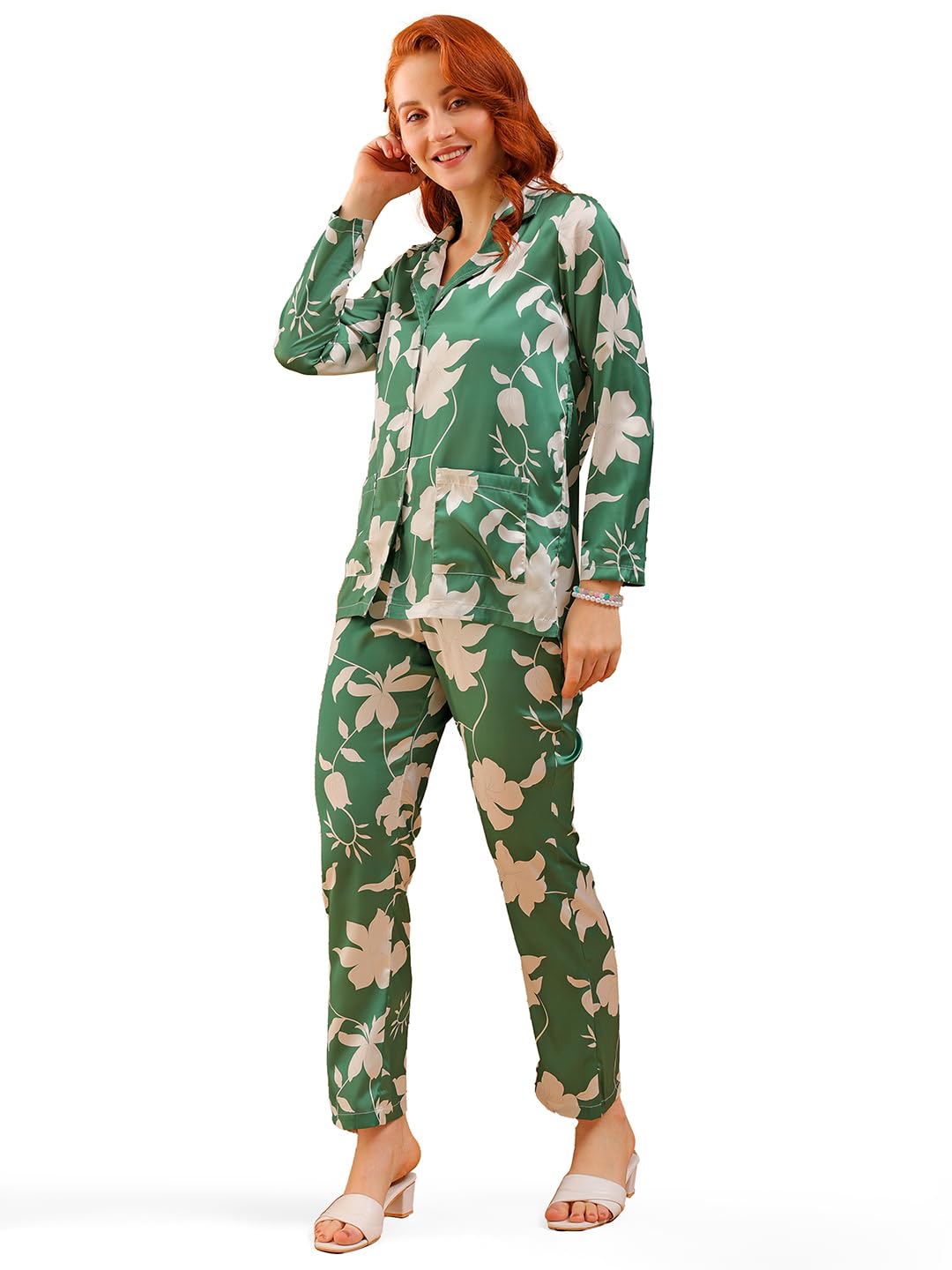 freehand Women Floral Blazer and Tapered Trousers Co-Ords-picture-45